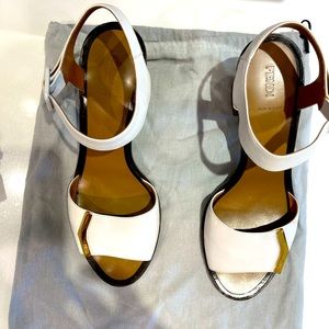 Fendi white sandals